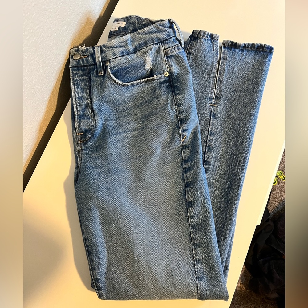 Good American Twisted Slit Jeans- Size 6